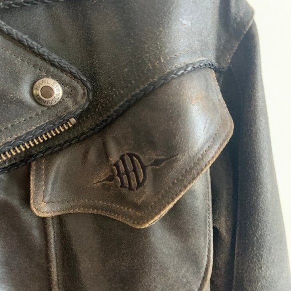 Vintage Genuine Leather Motto Motorcycle Jacket - Picture 6 of 9